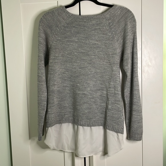 AB Studio Gray Glitter Sweater -‎ Size Small - Picture 6 of 9